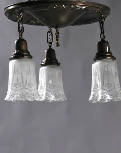 3-Light Flush Chandelier